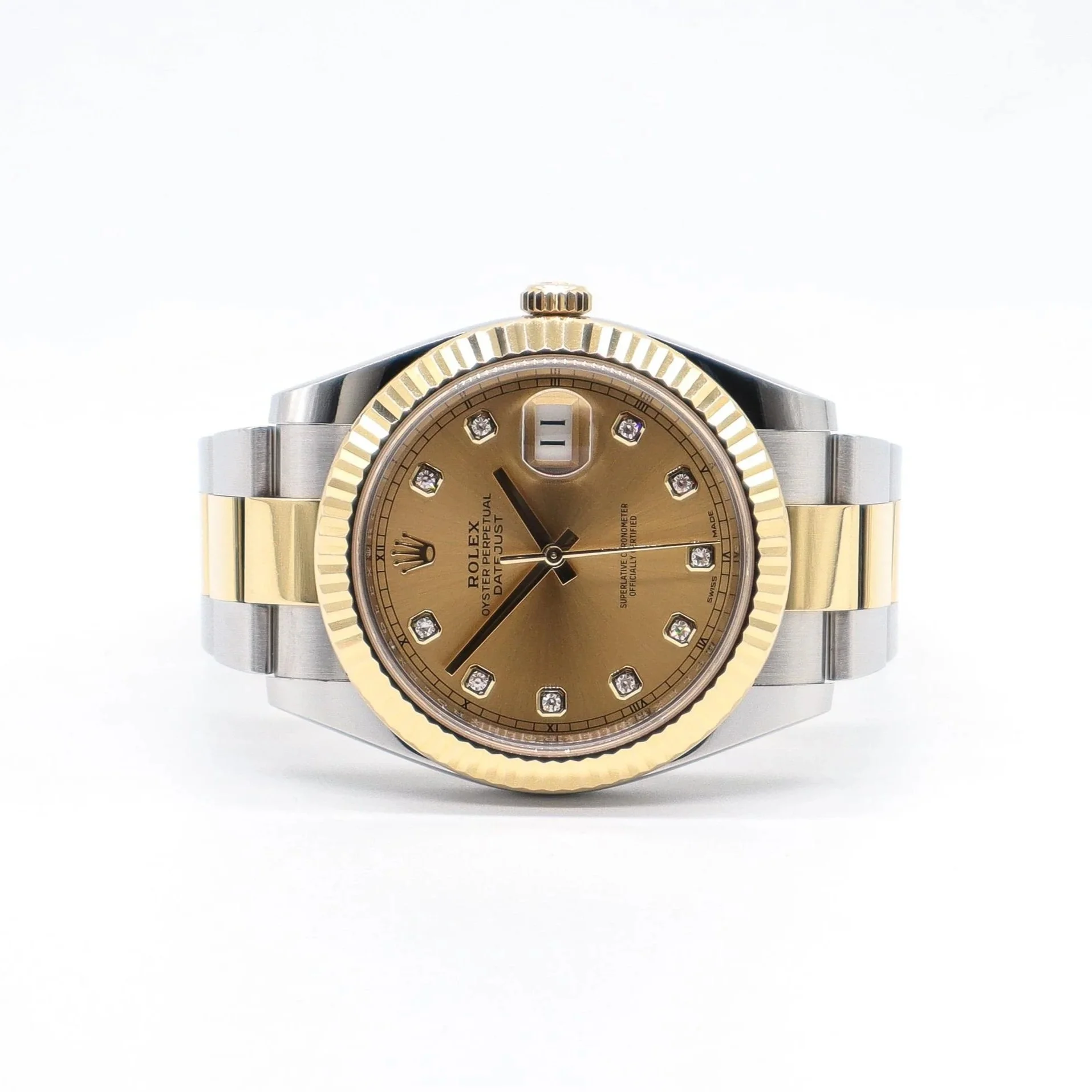 Rolex Datejust 41 | "Champagne set with diamonds" | Year 2018-05