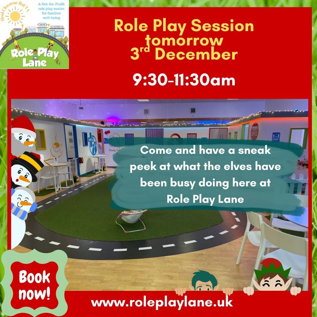 Join us tomorrow for a sneak peek at what the elves have been up to in our Role Play Village here at Role Play Lane - 1 session only tomorrow 3rd December 9:30-11:30am🎄🎁🎀❄️🦌🎅