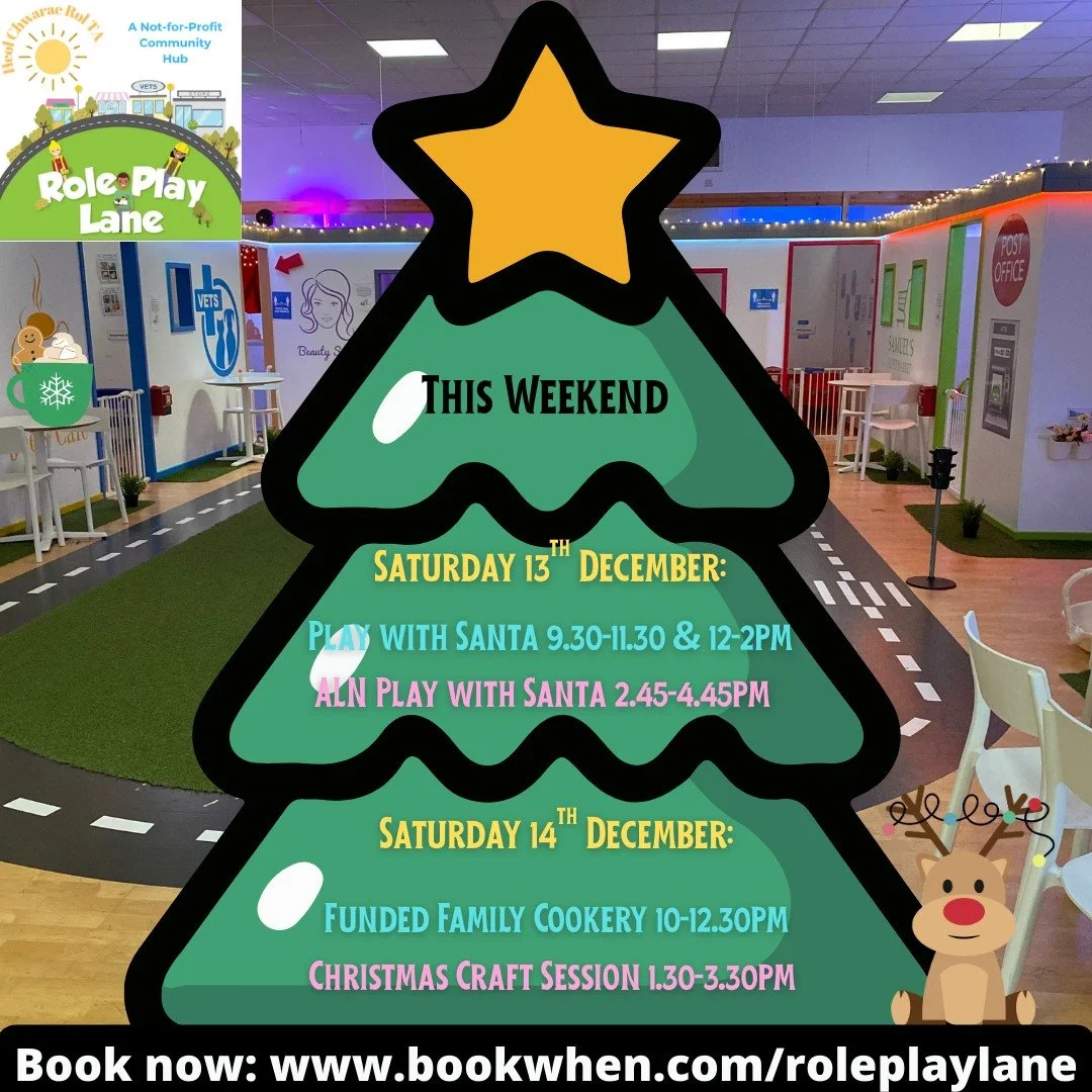 🎄Join us this weekend for some more Christmas fun! 🎄

📍Saturday: 
🎅🏻Play with Santa 9.30-11.30 &amp; 12-2pm 
🌟🎅🏻ALN Play with Santa 2.45-4.45pm 

📸 Steffi Andrews will also be in doing Christmas Mini Photo Sessions during these sessions (Boo