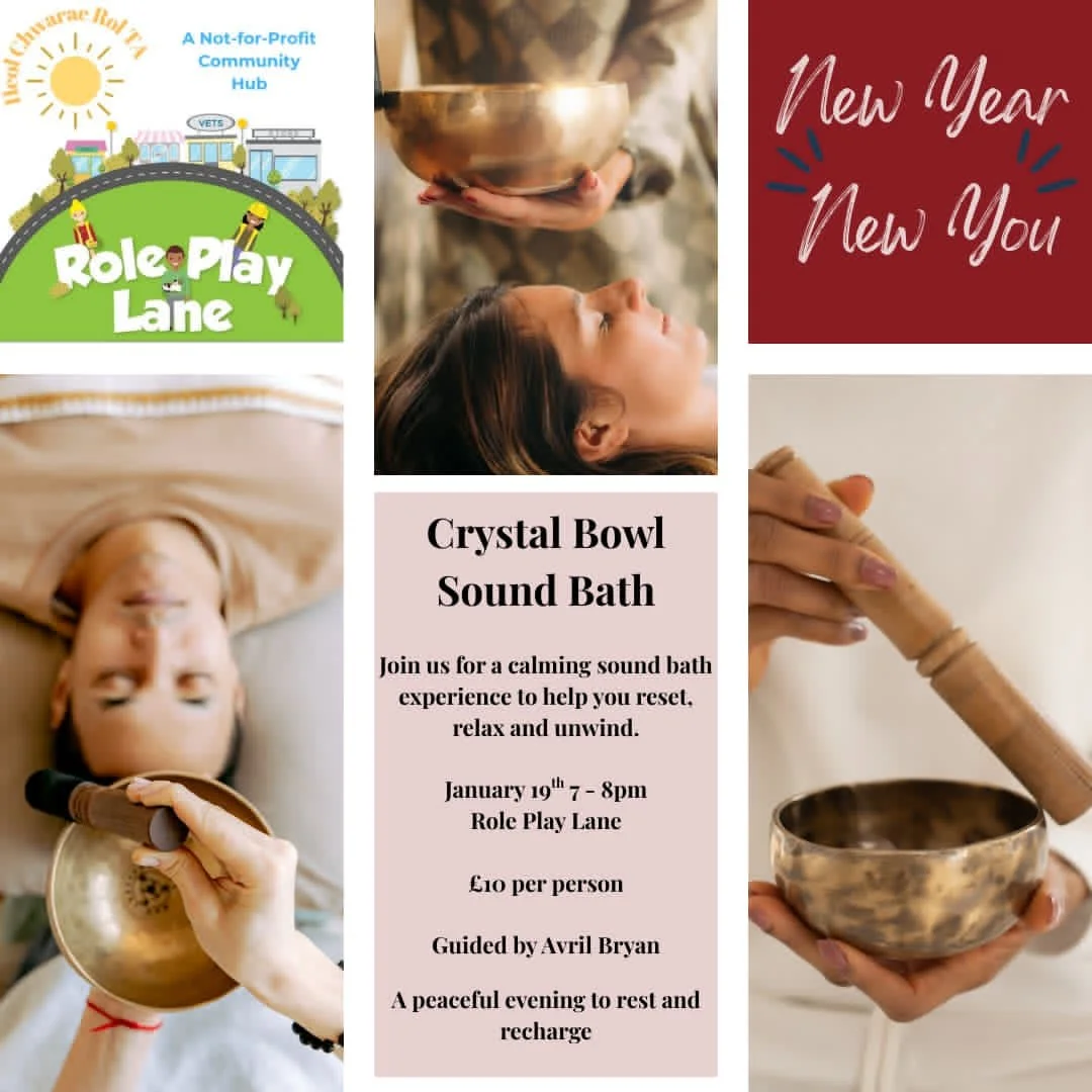 💜We still have a couple of spaces left for our Crystal Sound Bath experience Monday the 19th January!

💚Immerse yourself in a deeply relaxing crystal healing sound bath, designed to help you slow down, reset and unwind.

💜Soothing vibrations from 