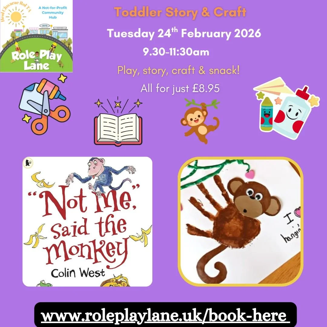 📖Story. Play. Craft. Snack. Repeat. 🐒

Toddler Story &amp; Craft returns Tuesday 24 Feb (9:30&ndash;11:30am) with a monkey-themed session inspired by Not Me, Said the Monkey!

A relaxed, friendly space for little ones to explore, create and enjoy t