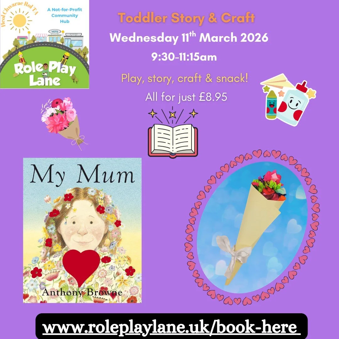 📚🌸 Toddler Story &amp; Craft &ndash; Mother&rsquo;s Day Specials 🌸📚

Join us at Role Play Lane for two lovely Toddler Story &amp; Craft sessions next week, where little ones can enjoy play, story time and create something special for Mother&rsquo