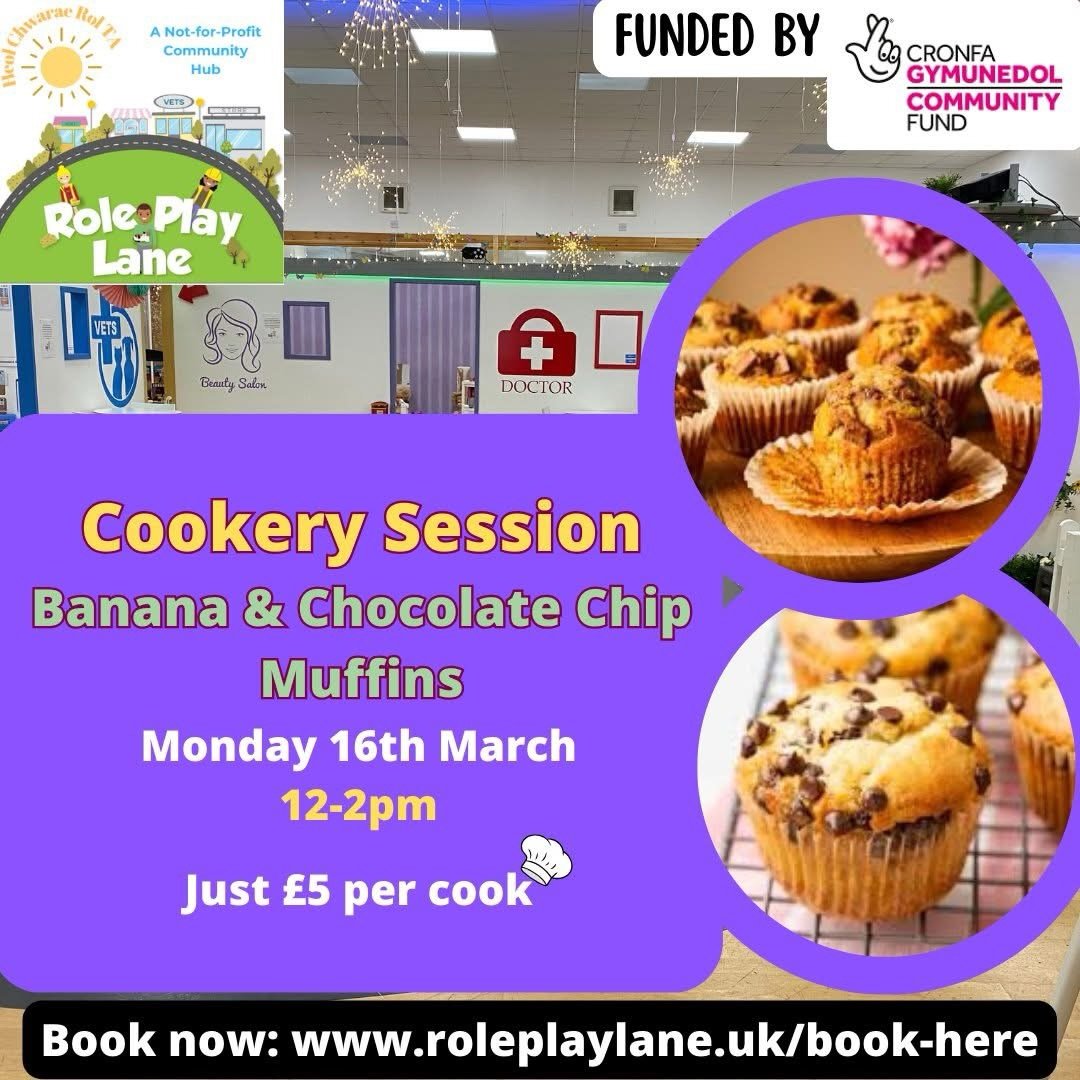 ✨ Join us tomorrow for a day full of fun sessions! ✨

🧸 Role Play Session
🕤 9:30&ndash;11:00am

🧁 Funded Cookery Session &ndash; Banana &amp; Choc Chip Muffins!
🕛 12:00&ndash;2:00pm

💃 Funded After School Session &ndash; Disco!
🕞 3:30&ndash;5:1