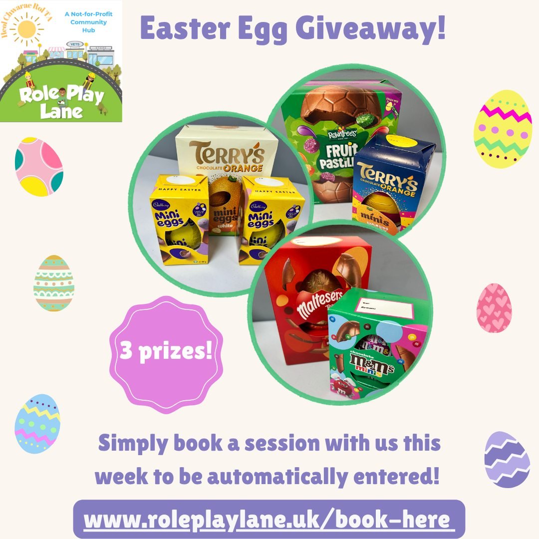 🐣 Easter Egg Giveaway! 🐣

We&rsquo;ve been gifted some egg-stra lovely Easter treats by a kind member of our community, and we&rsquo;re so excited to pass that kindness on to you 💛

This week (Monday&ndash;Friday), every child who attends a sessio