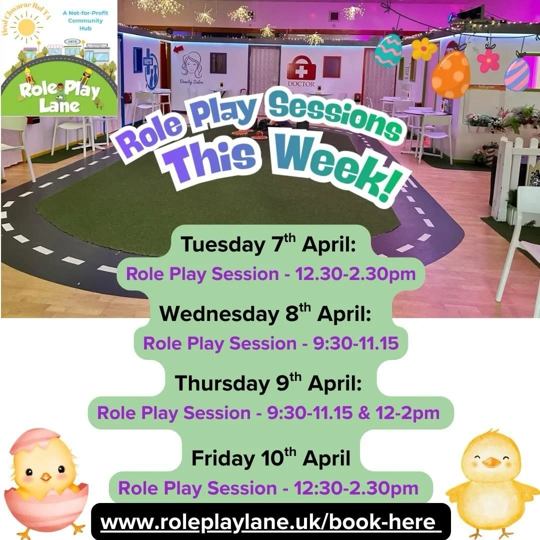 🎭 Role Play Sessions This Week at Role Play Lane! 🎭

Step into a world where little imaginations run the show&hellip; from mini vets 🐾 to busy caf&eacute;s ☕ and everything in between!

We&rsquo;ve got a lovely mix of sessions running this week - 