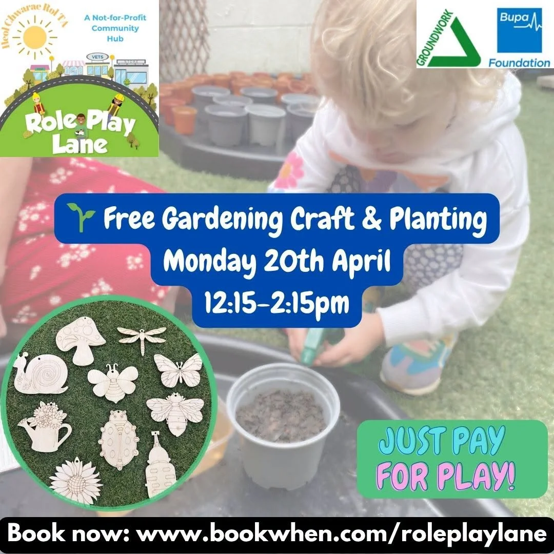 🌱 Gardening Craft &amp; Planting

Join us for a lovely hands-on gardening session where children can decorate their own wooden insects, and also plant something to take home to grow.

A fun mix of creativity and nature &ndash; perfect for little one