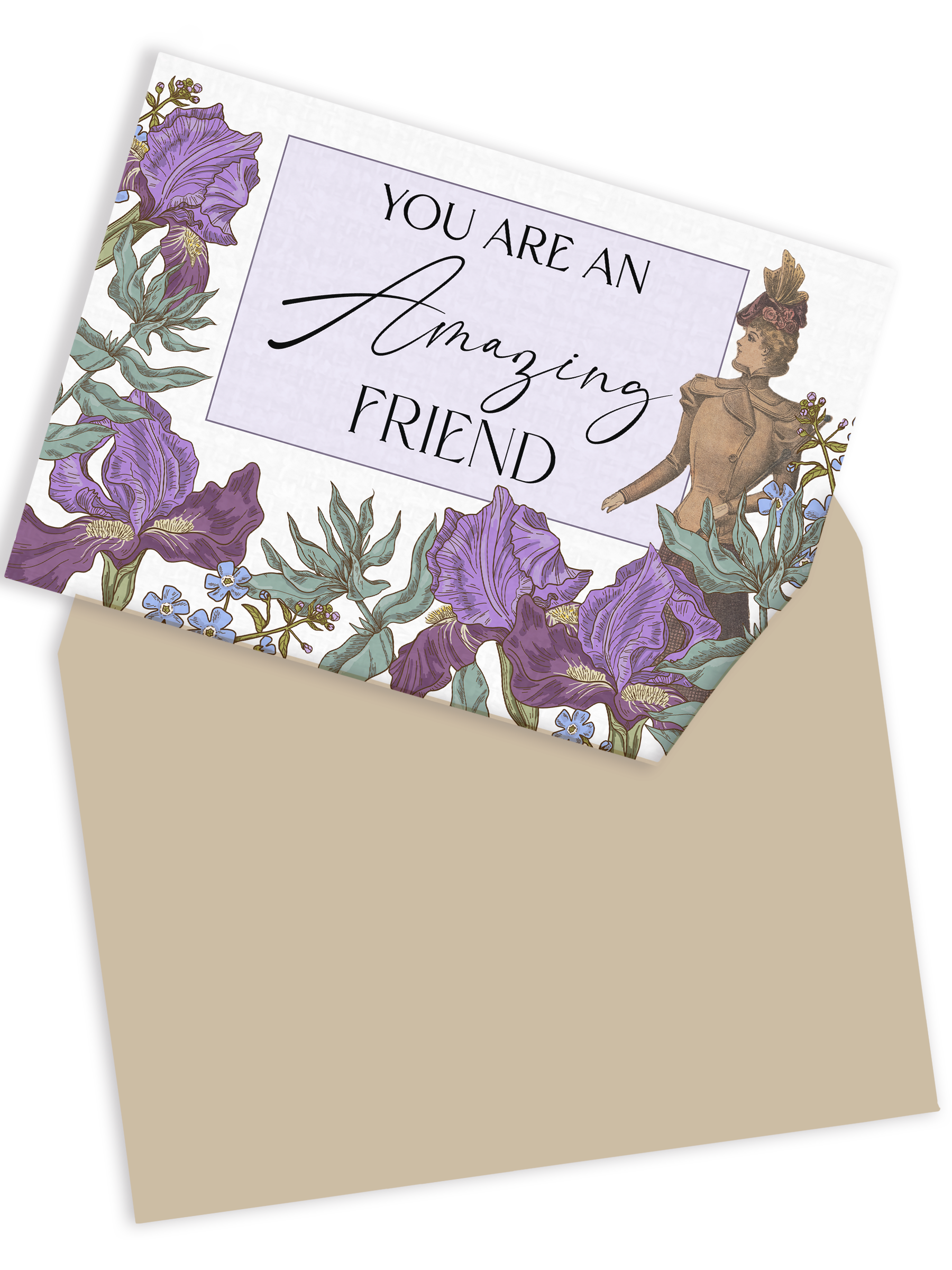 Victorian Greeting Card: Amazing Friend