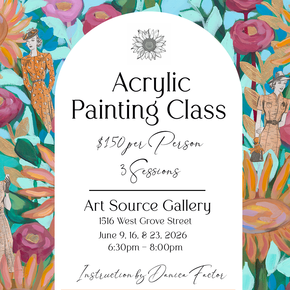 Boise Art Class: Acrylic Painting (3 Sessions)