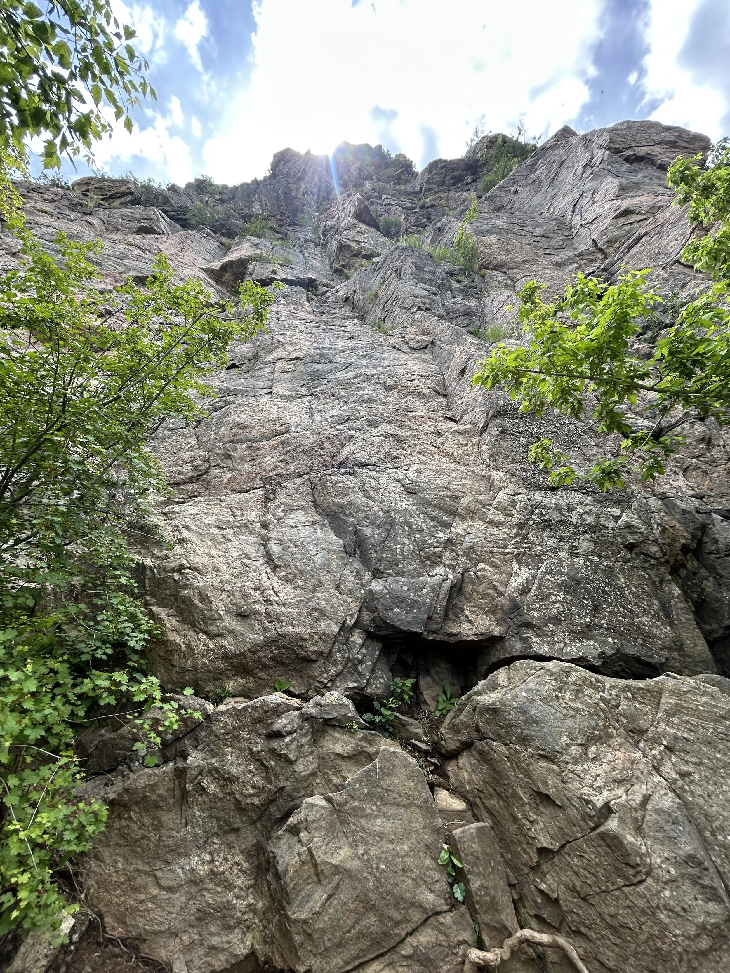 Lots of rock climbers to watch as you go!