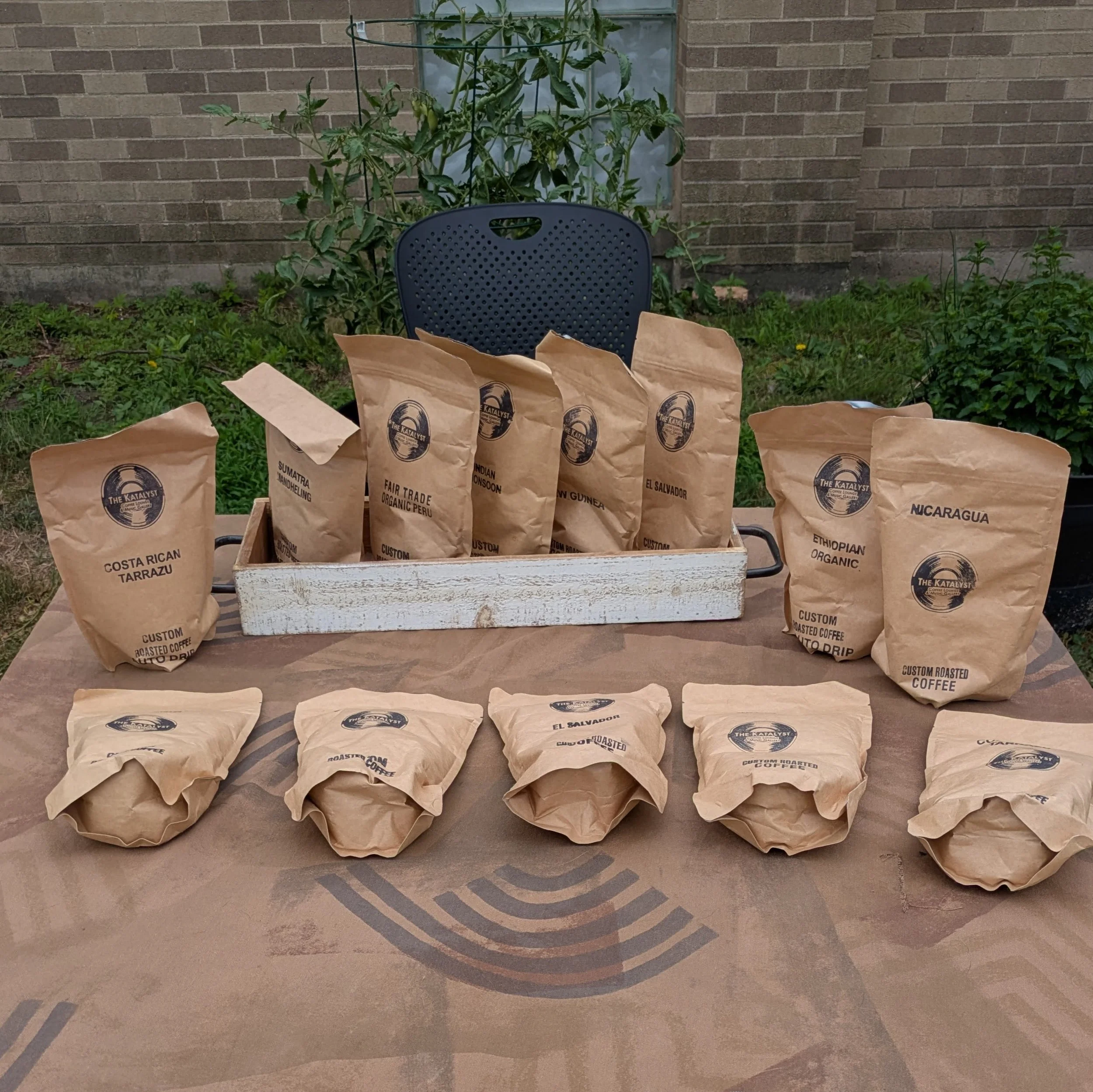 Picture of bags of coffee for sale