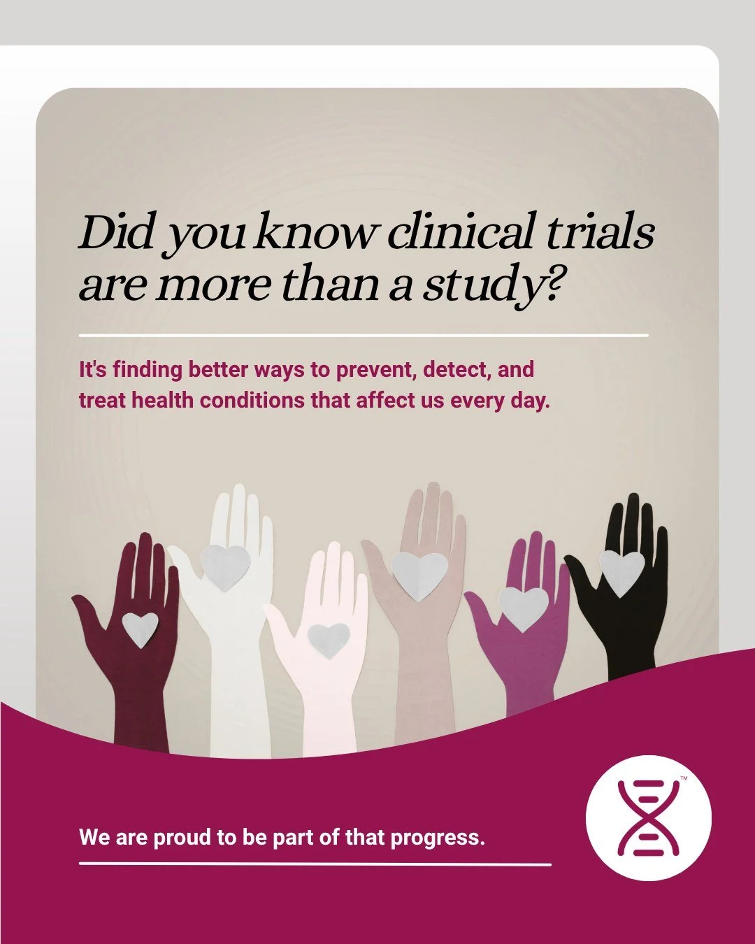 Happy Clinical Trials Day! 🔬💙

Today we celebrate everyone who is part of making clinical research possible &mdash; and invite you to learn more about how research is changing lives every day. 

We are grateful for every single person who makes res