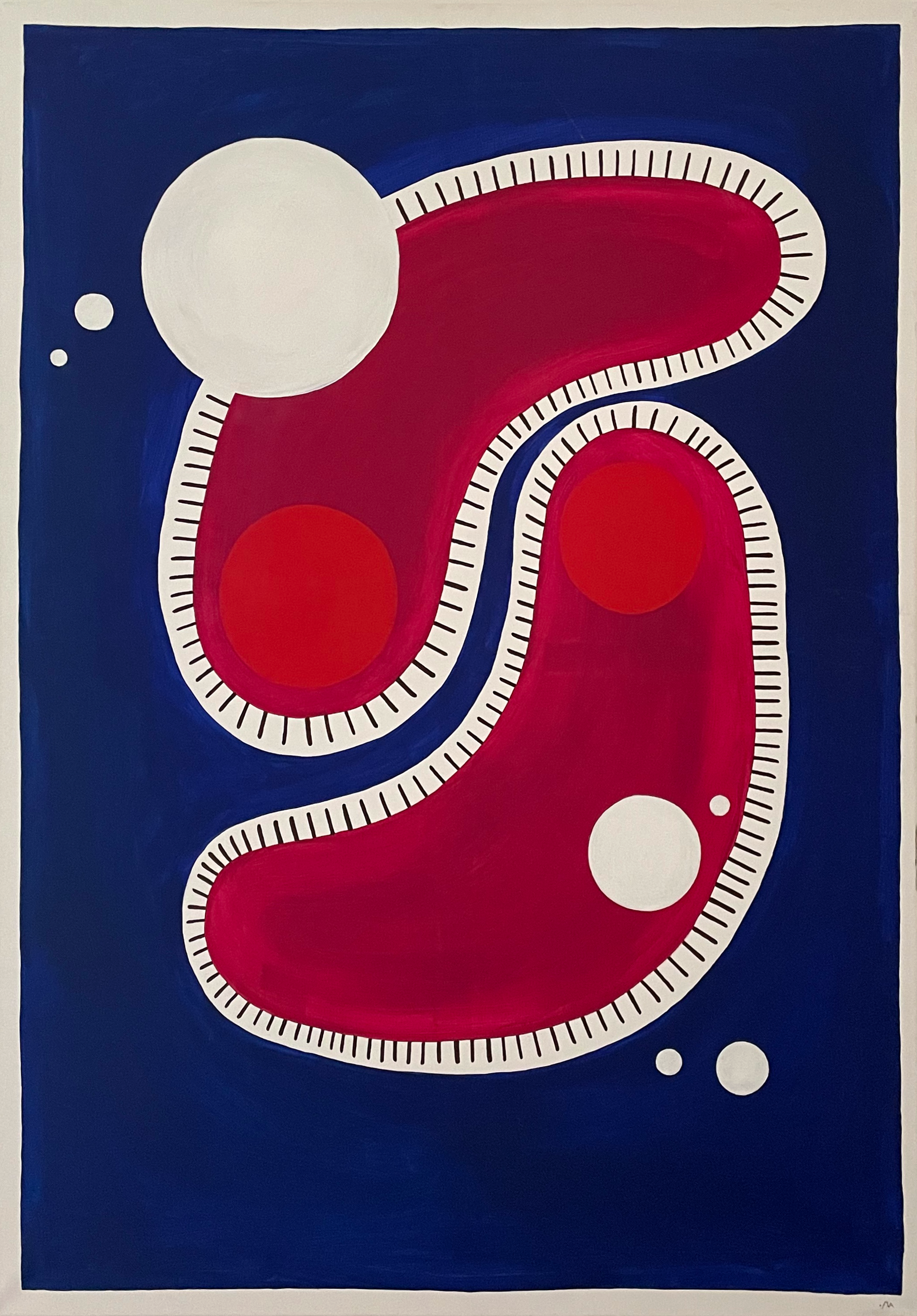 Amöben, 2022. acrylics on linen – 70 x 100 cm
