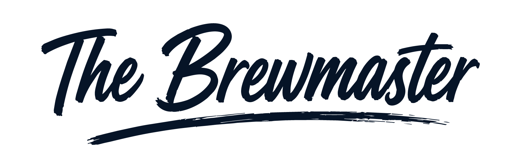 Logo that reads 'The Brewmaster' in cursive font with a swooping underline.