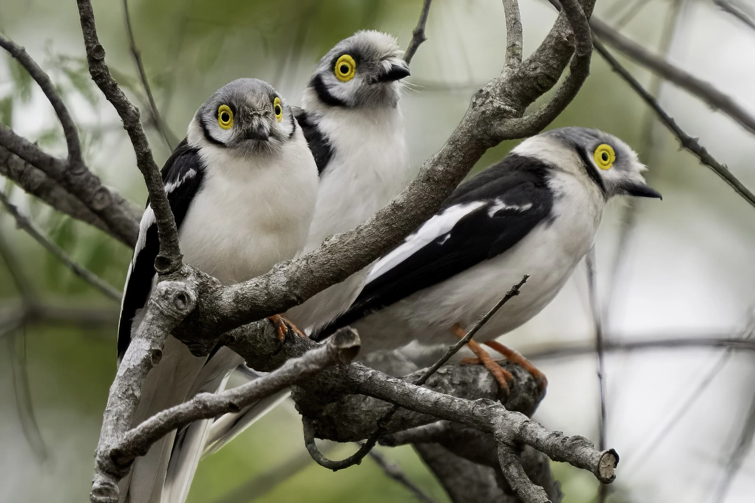 White Crested Helmetshrike