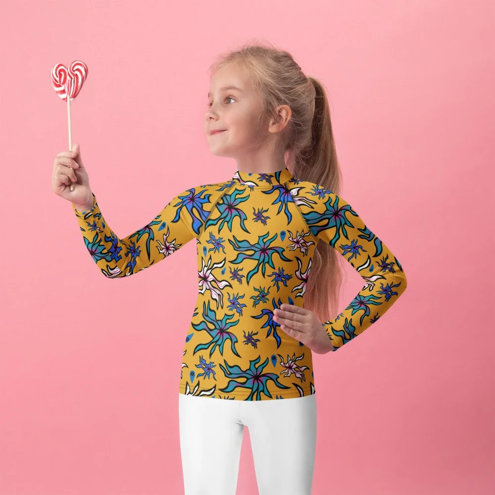 Flowers & Fairies Kids Rash Guard