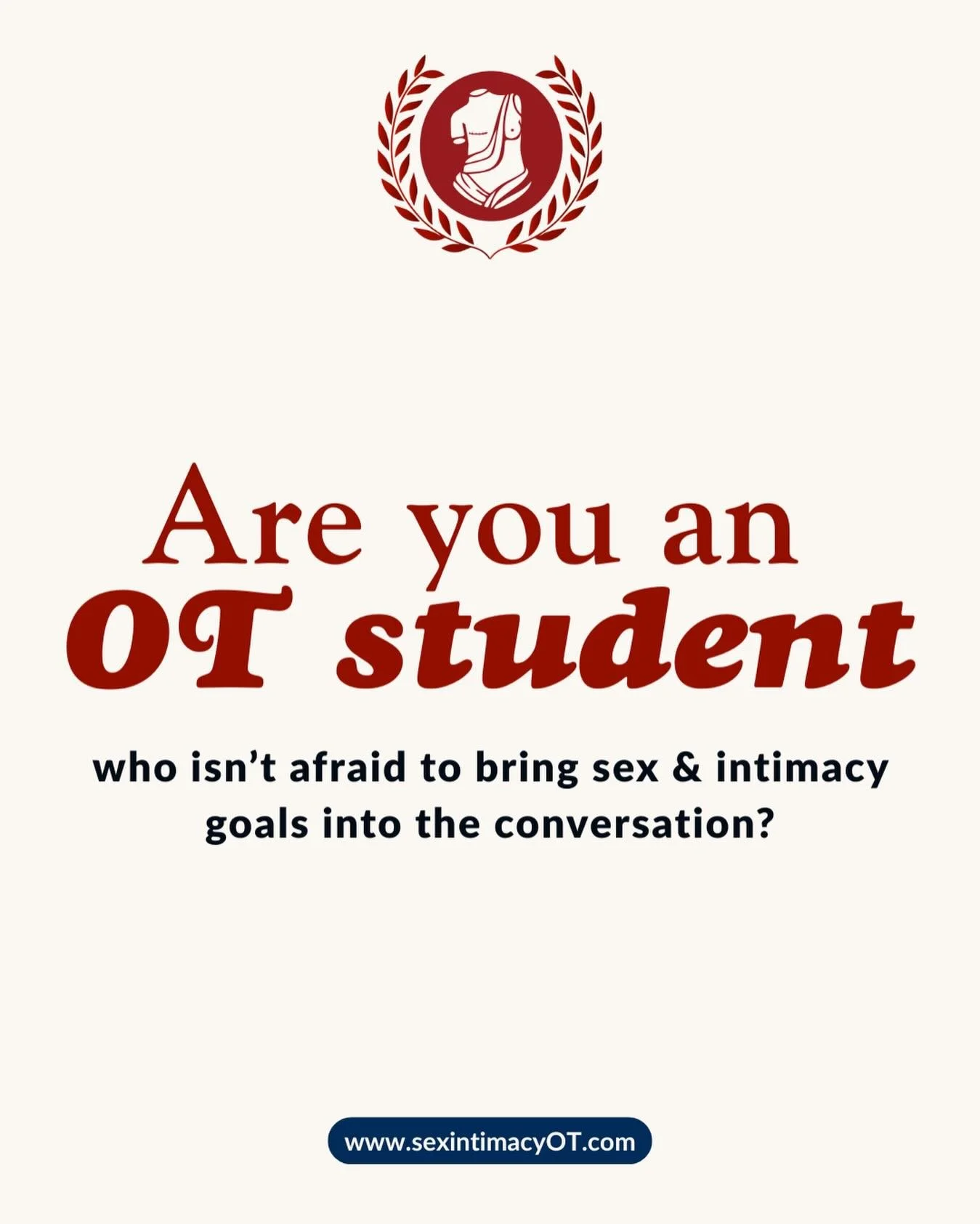 Are you an OT student who&rsquo;s already thinking about how to bring sex and intimacy into the work you&rsquo;ll do with clients? But &hellip;

🧑&zwj;🏫 your professors aren&rsquo;t addressing it

❓ your professors are putting it back on you and sa