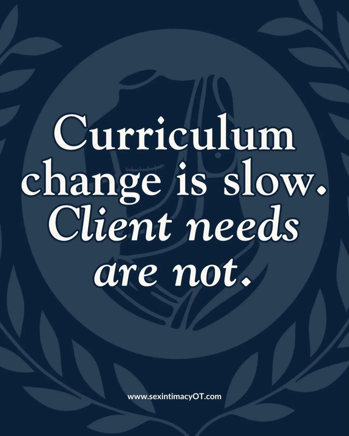 Sexual activity and intimate social participation are daily occupations. They shape roles, routines, and rituals. And when we don&rsquo;t address them, we send a message about what kind of people deserve to have sex. 

At ISOT, we don&rsquo;t wait fo