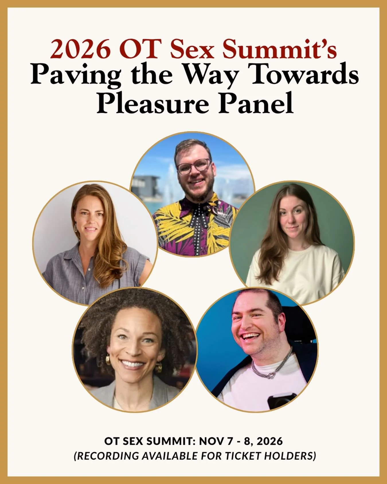 OTs are out here changing the way sexuality care gets delivered; one client, one clinic, one policy change at a time.

&ldquo;Paving the Way Towards Pleasure&rdquo; is a panel for OTs who are doing the work at every level, from pushing for institutio
