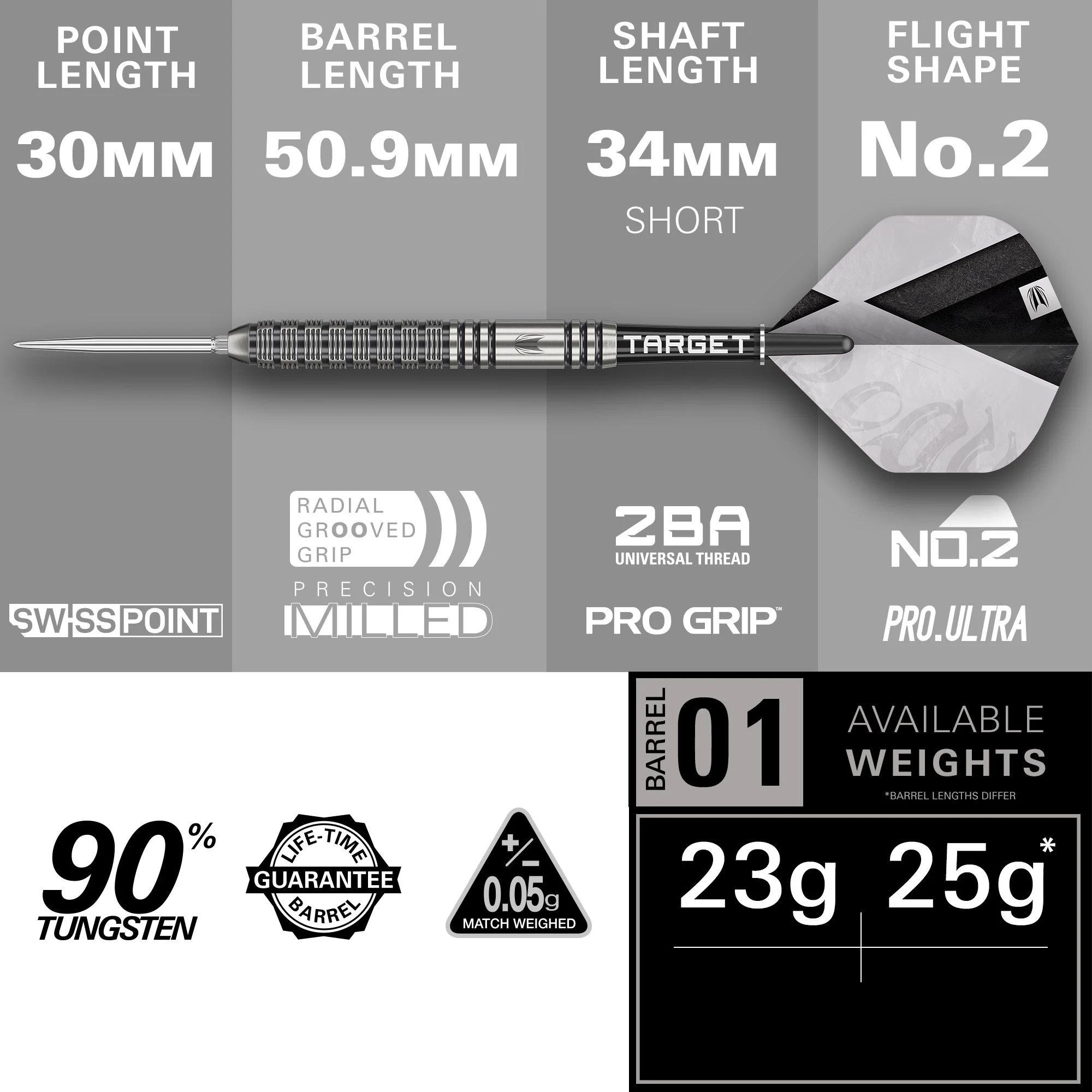 190670 BEAU GREAVES - 23G 90� STEEL TIP - PLAYER DART - PT02.jpeg
