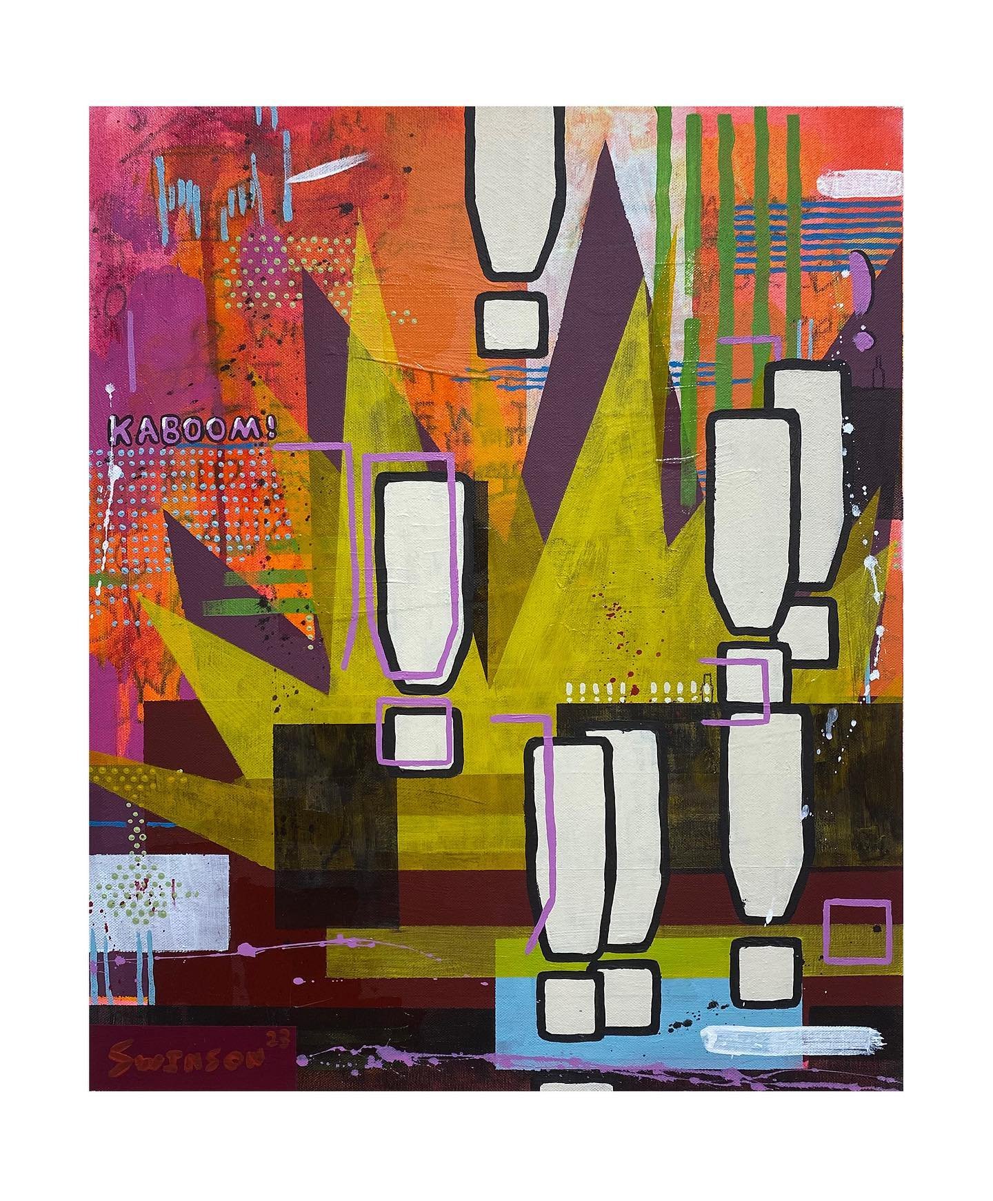 &quot;bottle falls down... (it goes KABOOM!)&quot;, 17&quot; x 20&quot;, charcoal and acrylic on canvas. 

I think we tend to look at abstract art as work that is mindless or void of subject. And that is true-- but the same can be said about figurati