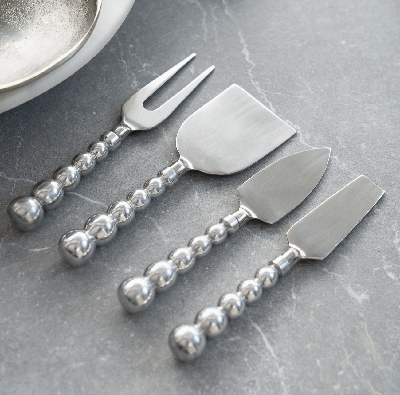 Cheese Knives with Beaded Handles