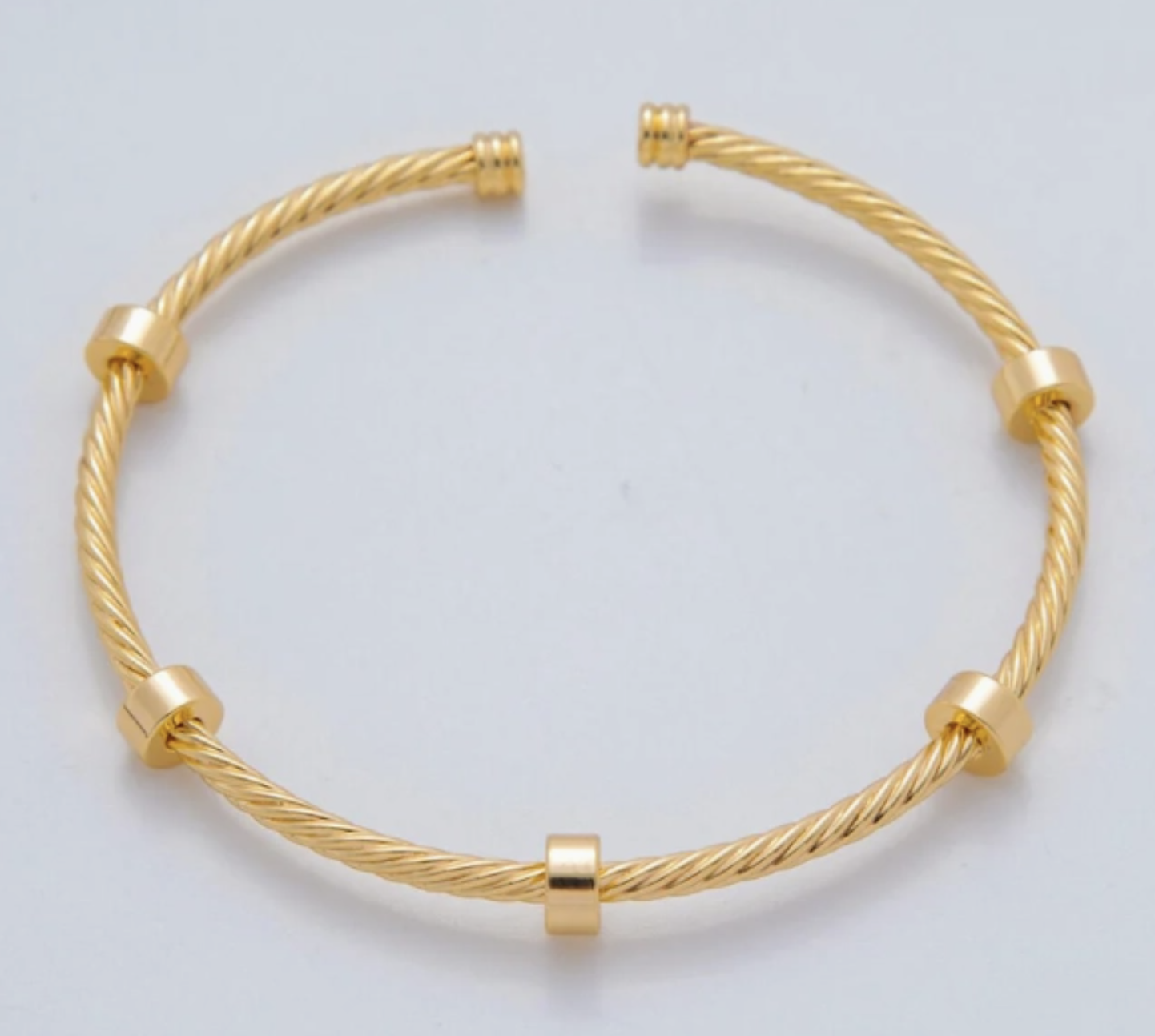 Gold-Toned Twisted Bangle Bracelet