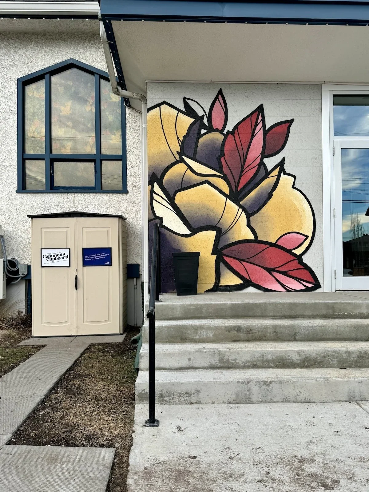 A food pantry by a building