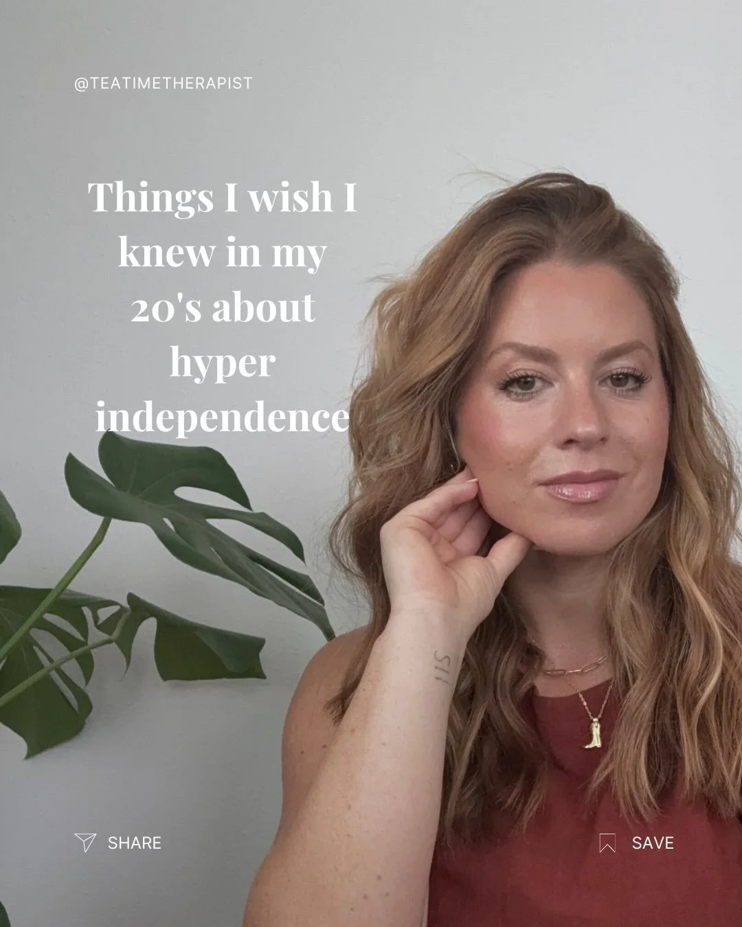 I would have killed to know, and believed these things in my 20&rsquo;s. 

Anything you&rsquo;d add? Or let me know what resonates the most! 

#hyperindependence #innerchild #relationaltrauma #attachments #austintherapist
