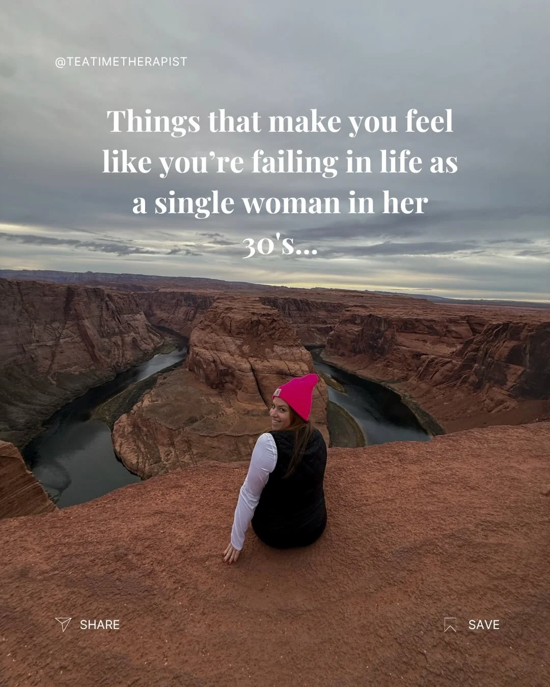If I could say one thing to any woman who is single in her 30&rsquo;s, is that you aren&rsquo;t doing it wrong. You are not failing. 

So many women come to me feeling this insane pressure and because their life doesn&rsquo;t look like others, they&r