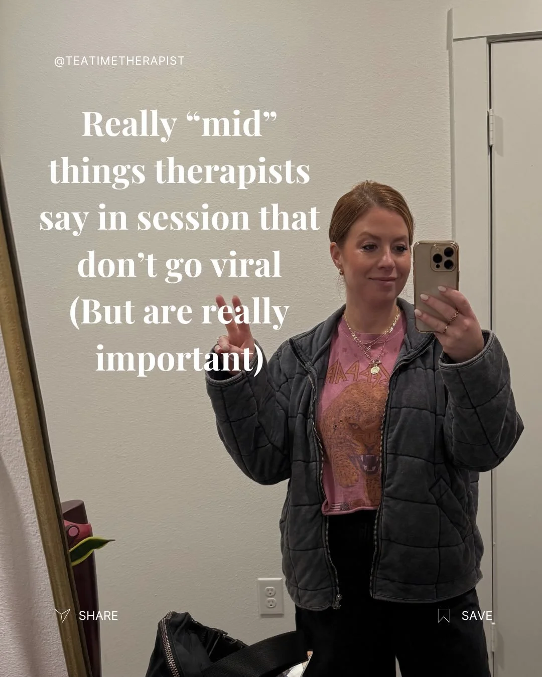 Honestly a lot of therapy is just kinda mid 🤷🏼&zwj;♀️🤷🏼&zwj;♀️

You aren&rsquo;t going to have the huge light bulb moments everytime and that&rsquo;s cool! You have to integrate what is coming up for you too. 

Follow along for more, I&rsquo;d lo