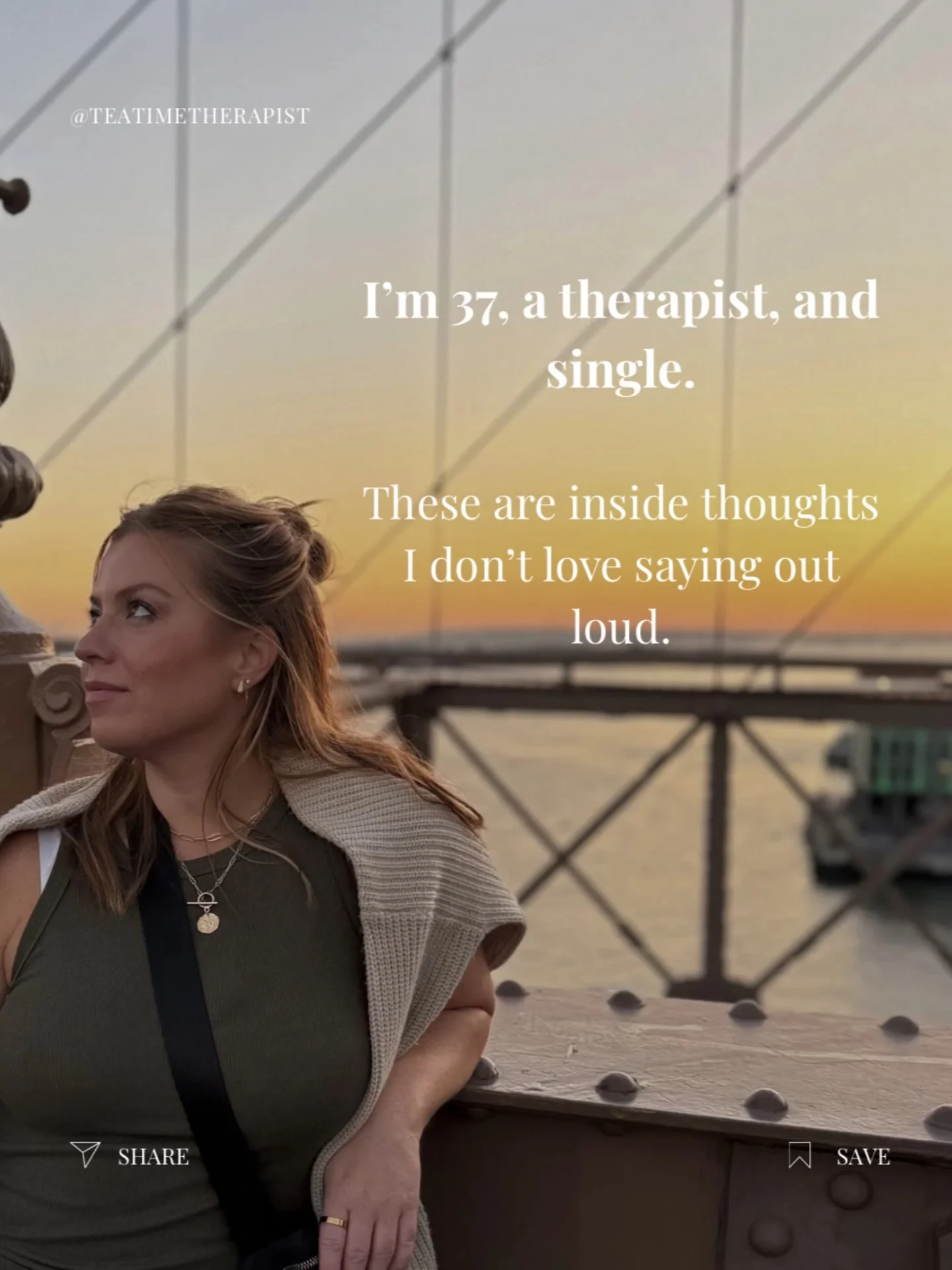I hope with this post it can show how normal those inside thoughts are.

We all have doubts, struggles, spirals and fears. That&rsquo;s part of being human. Even as a therapist. 

I am not perfect and work most days to dissuade these thoughts, and th