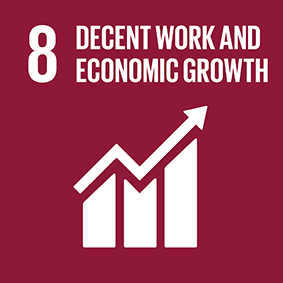 SDG Goals 8: Decent Work and Economic Growth Logo