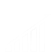 Icon of a rising bar graph with an arrow