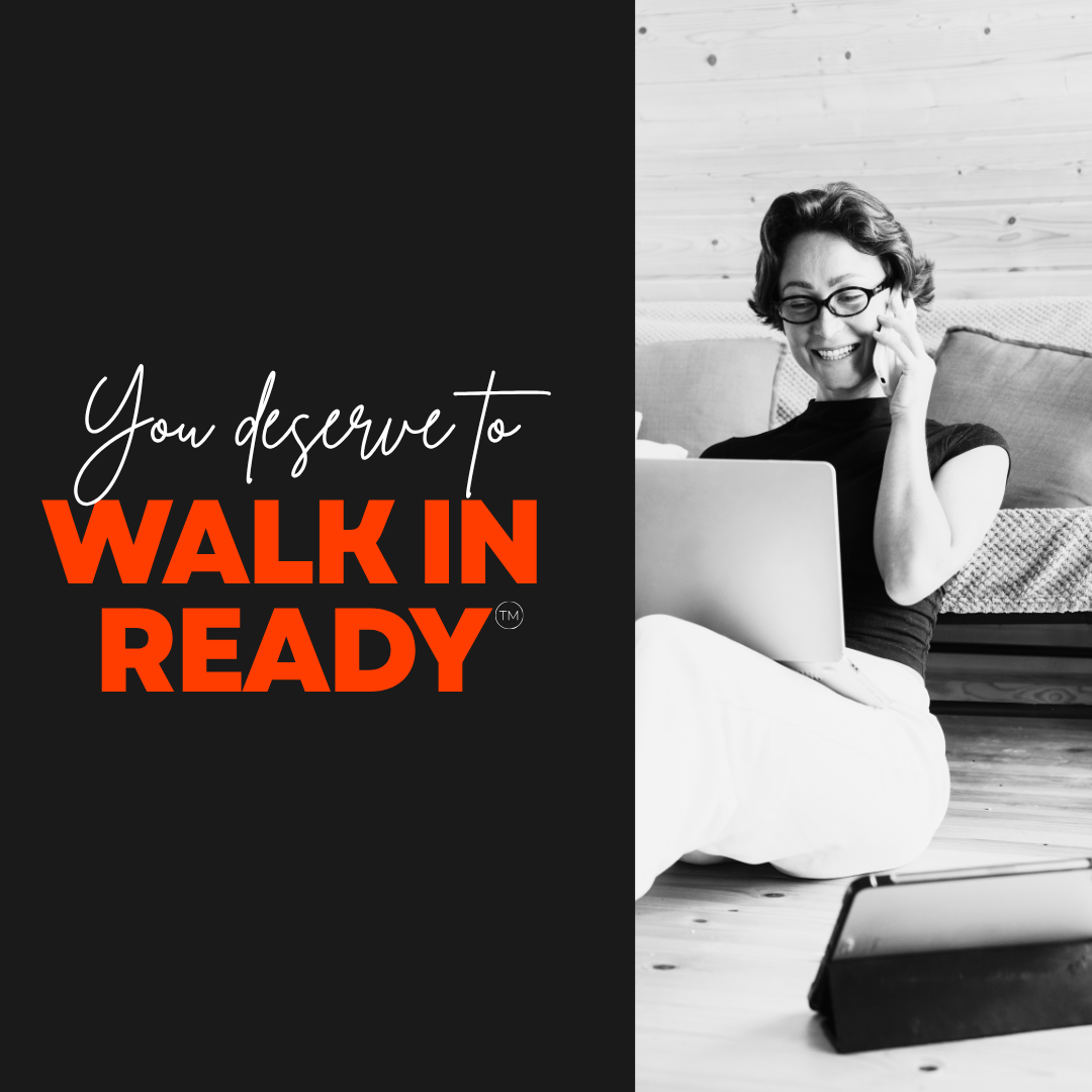 A woman confidently ready to meet with her doctor