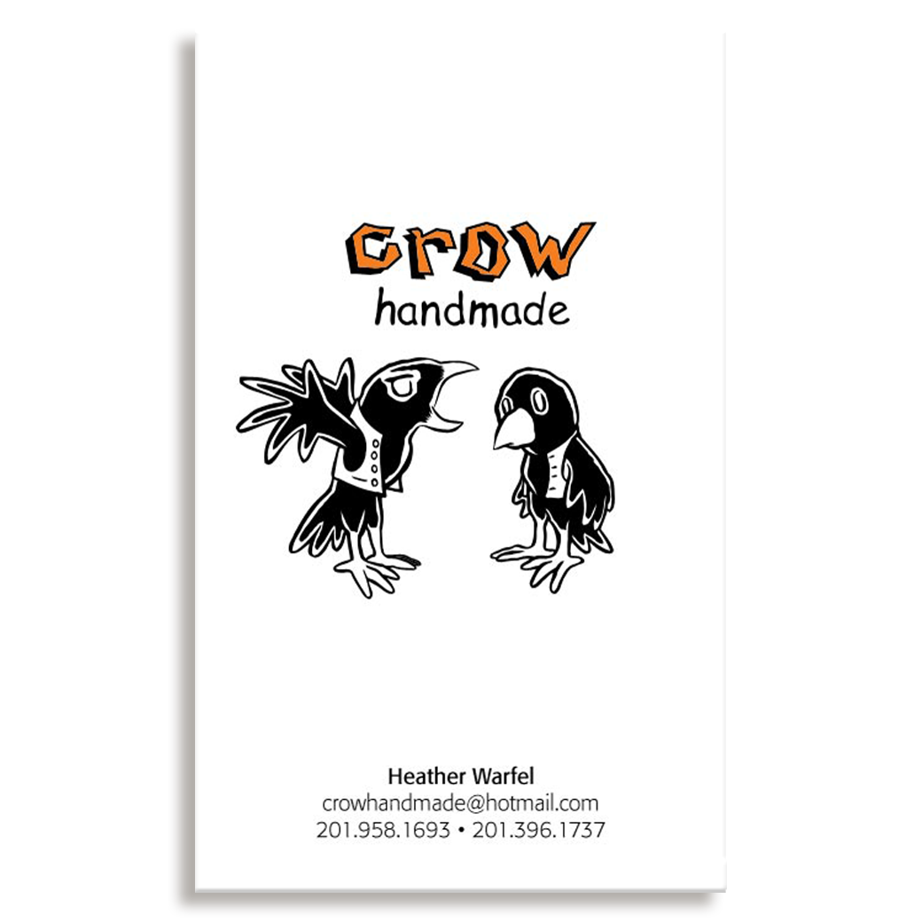 A Jersey City textile artist. Her work has a very graphic and cartoony style. She requested the two crows and their relationship, specifically.
