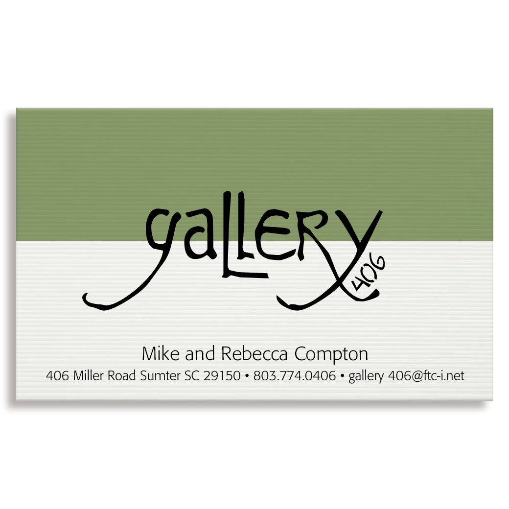 A new Art Gallery in South Carolina required a logo that could be laser cut out of an inch-thick sheet of aluminum for their street-side sign.