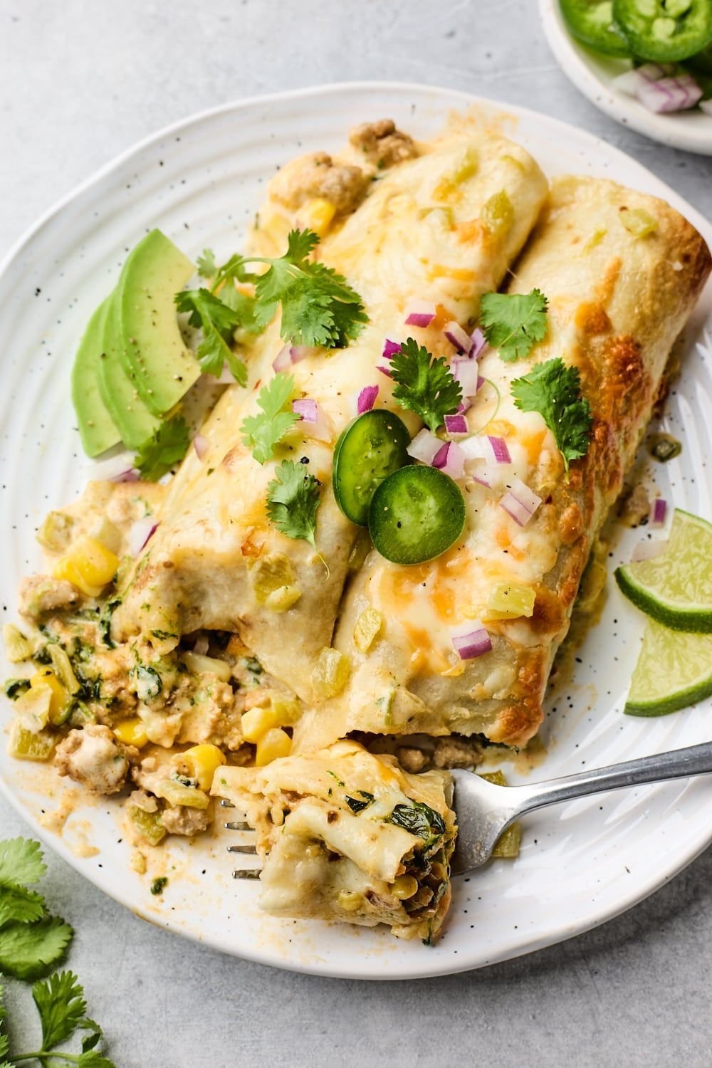 Verde Vibes Chicken Enchilladas
