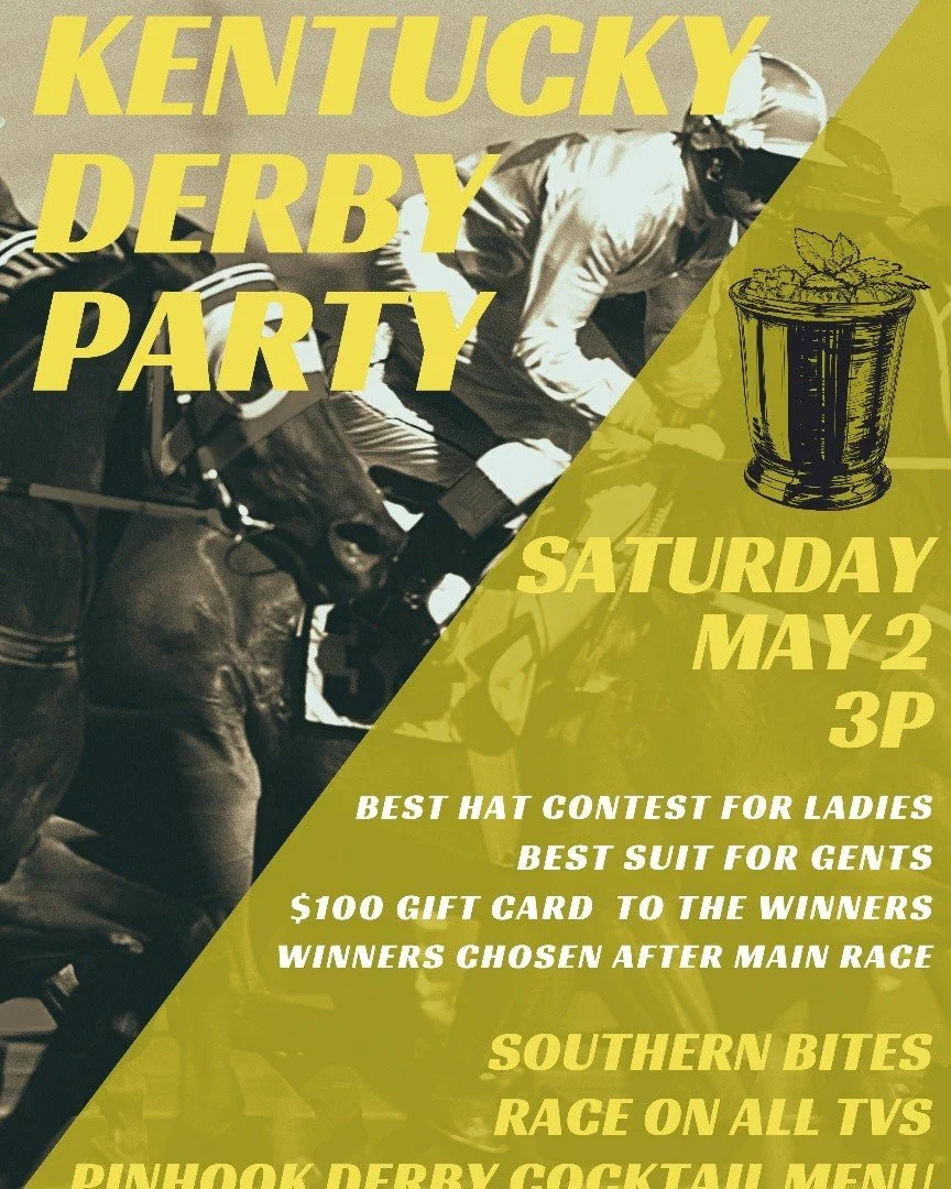1875# marks the year the Kentucky Derby first ran&mdash;fast horses, bold fashion, and a reason to gather.

We&rsquo;re throwing a little shindig today. Derby cocktails flowing, food on deck, and a crowd that knows how to show up.
Best Hat (Ladies) &