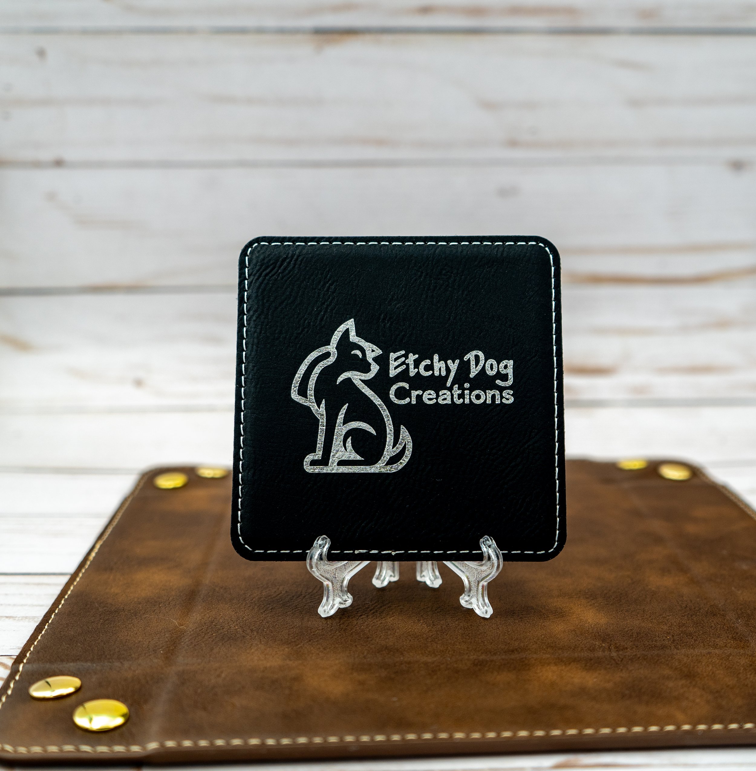 Leatherette Drink Coaster (4pk)