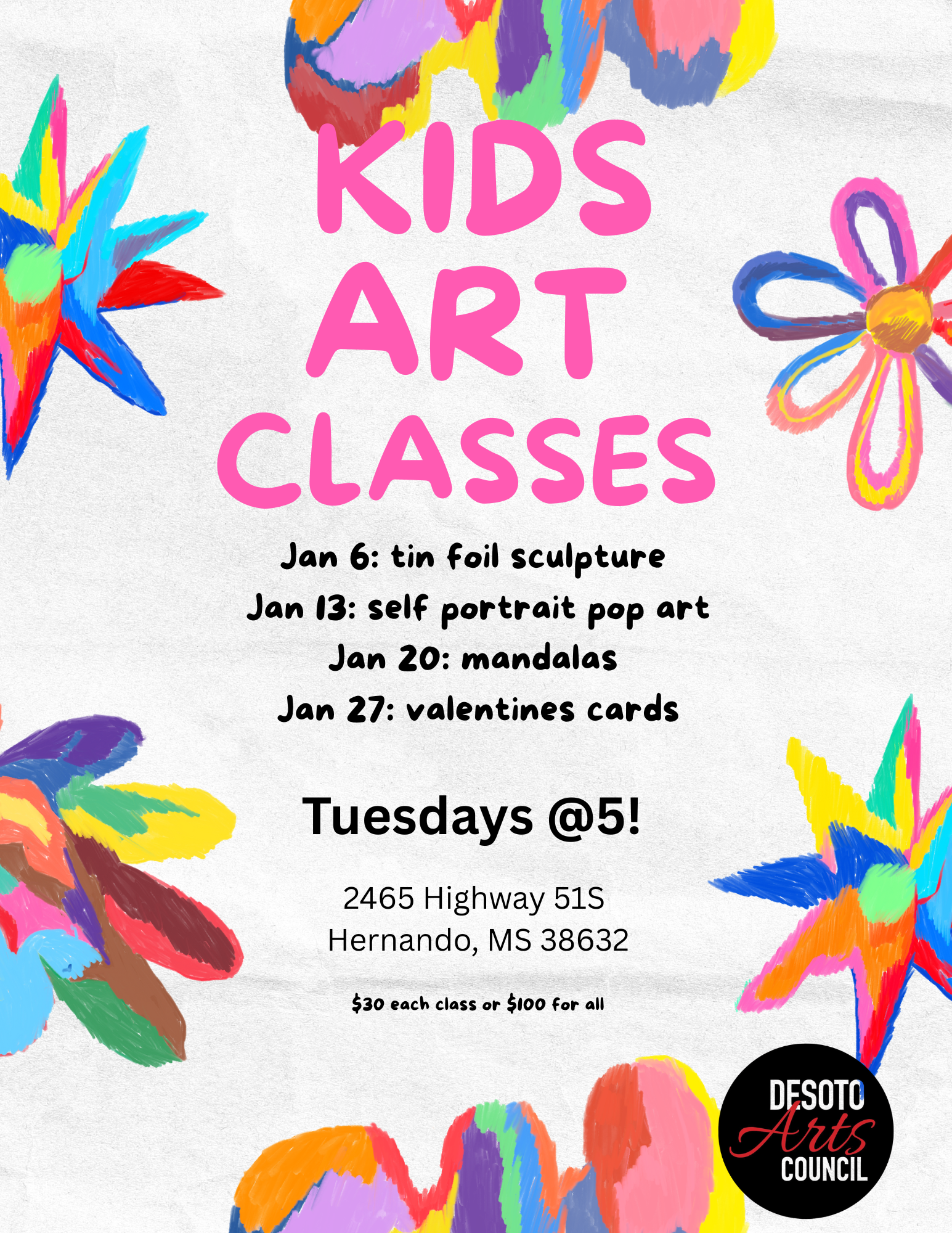 Kids art class Tuesdays