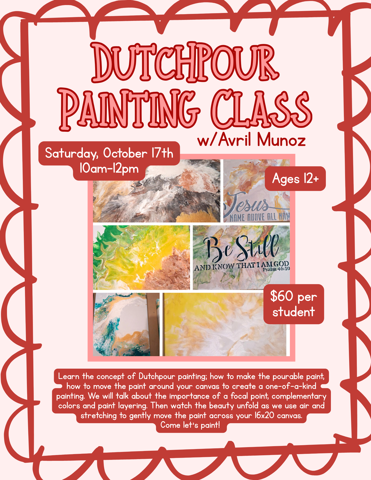 Dutch pour Painting Class