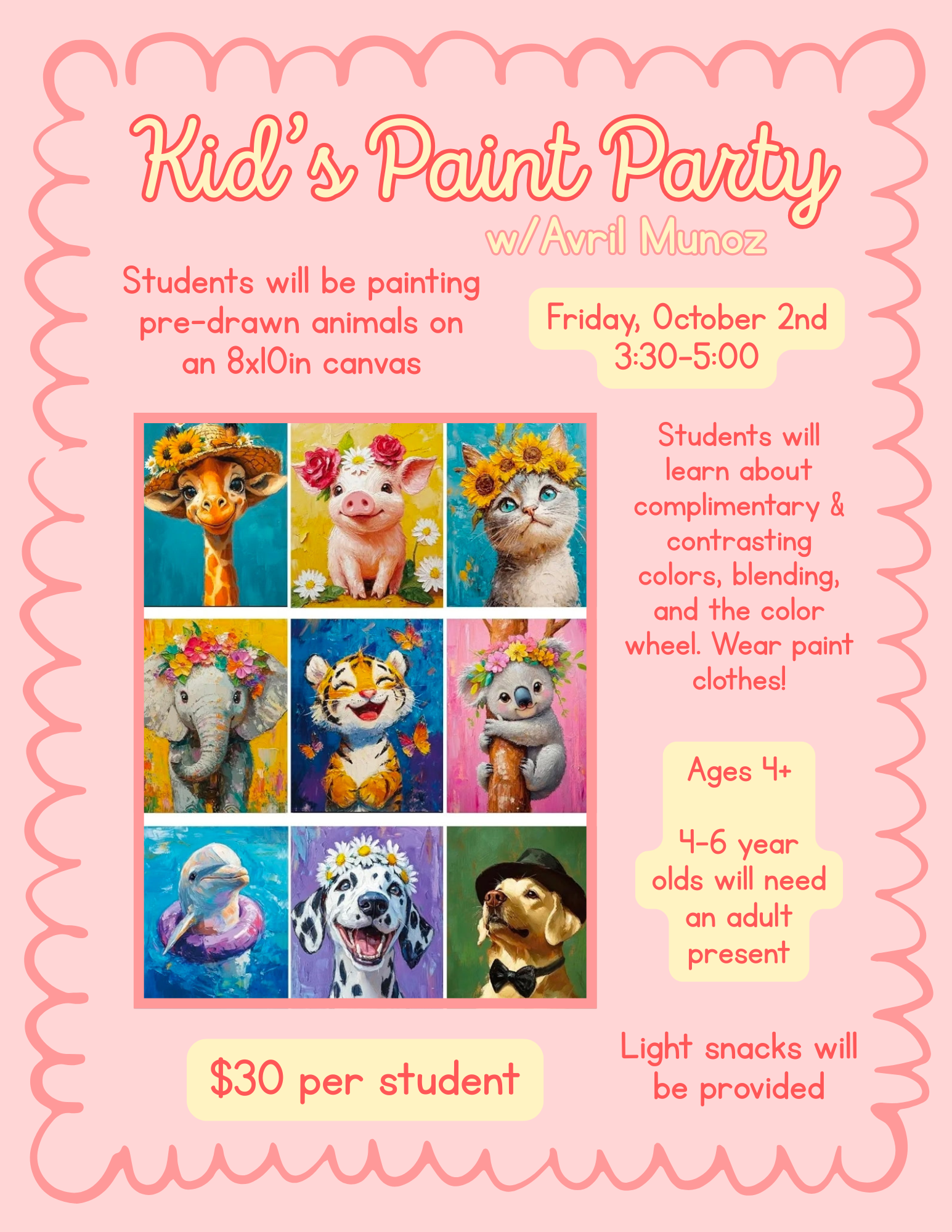 Kid's Painting Party w/Avril Munoz