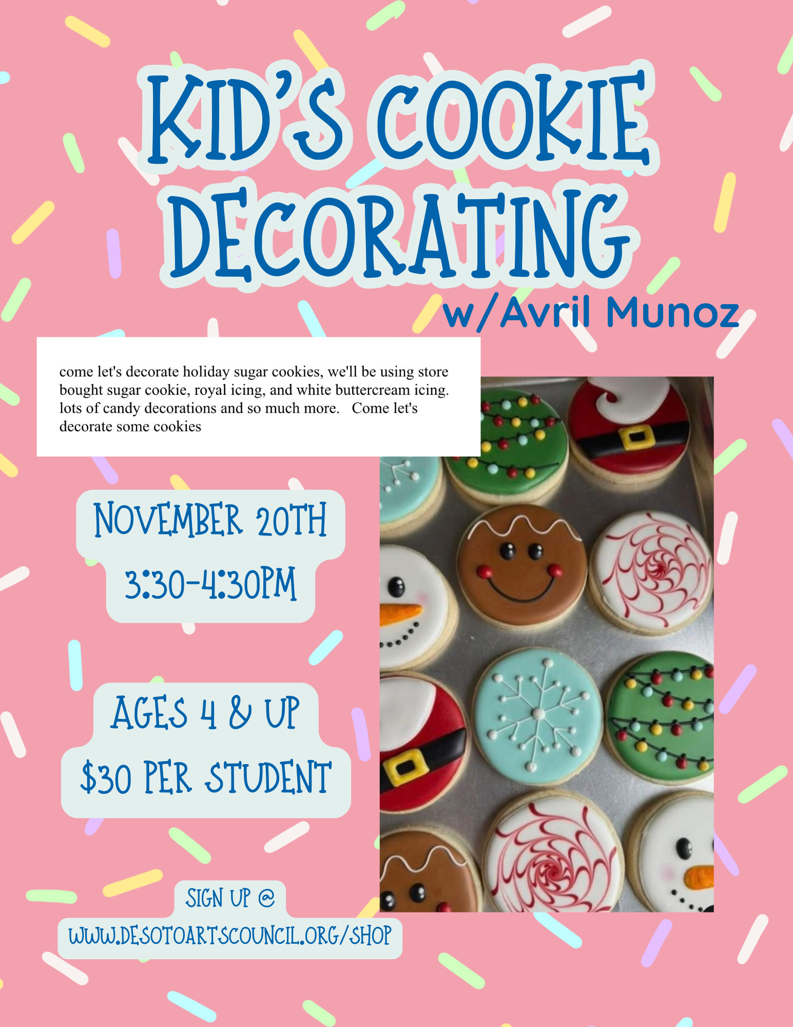 Kid's Cookie Decorating Class w/Avril Munoz