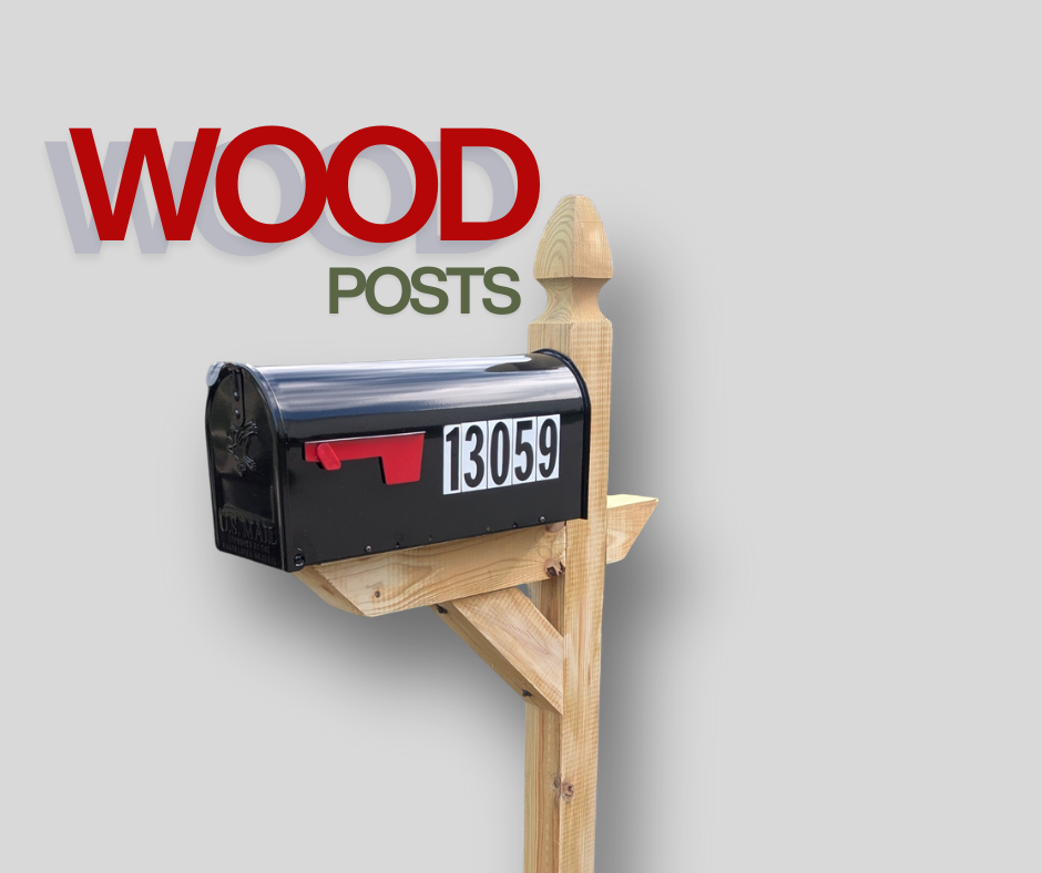 Solid Wood Residential Mailbox Post