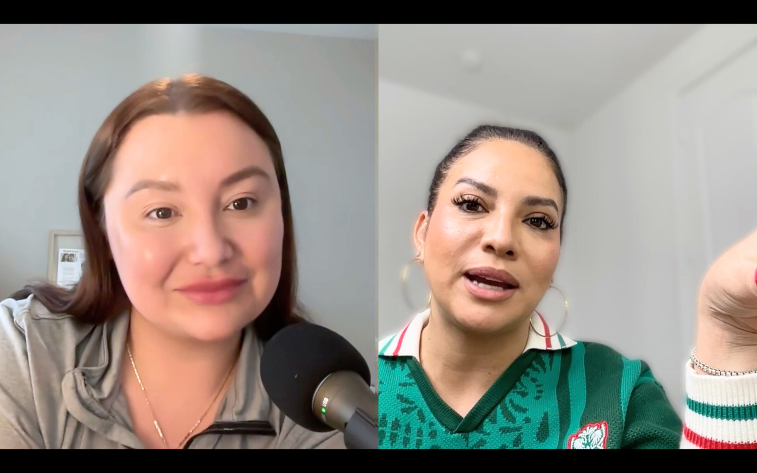 Paulina Ro and Yvonne Guidry talking on the Podcast