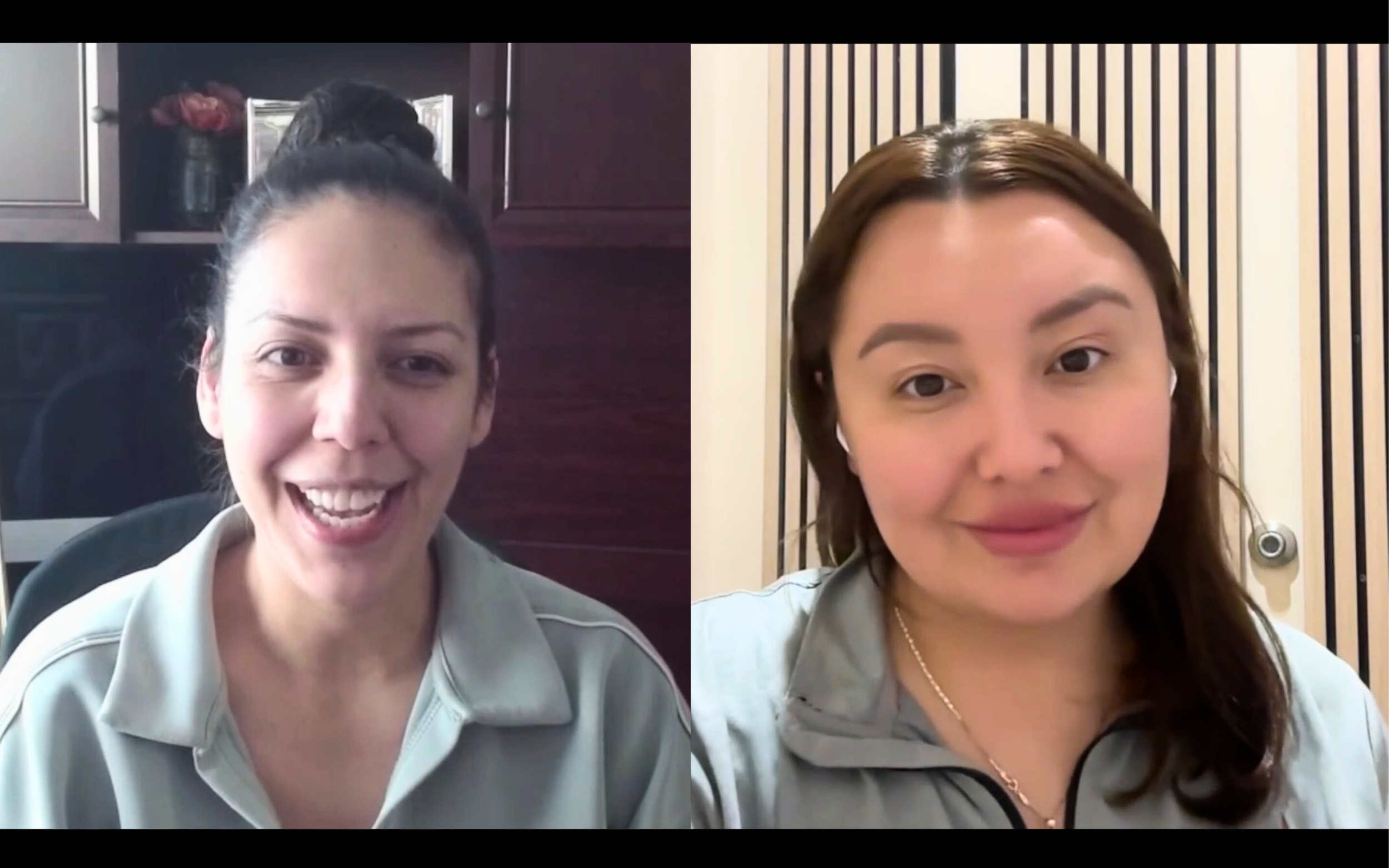 Paulina Ro and Noeli Serna talking on the Podcast