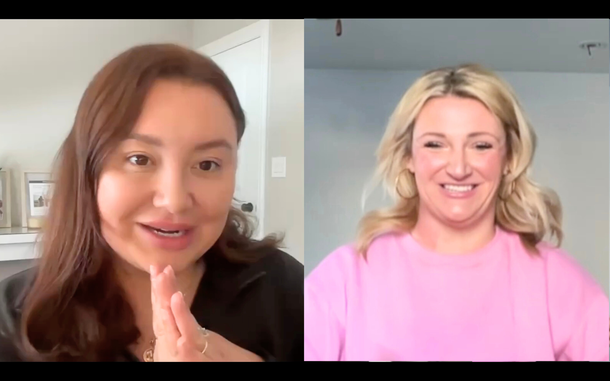 Paulina Ro and Kellie Koziol talking on the Podcast