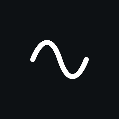 White squiggly line on a black background