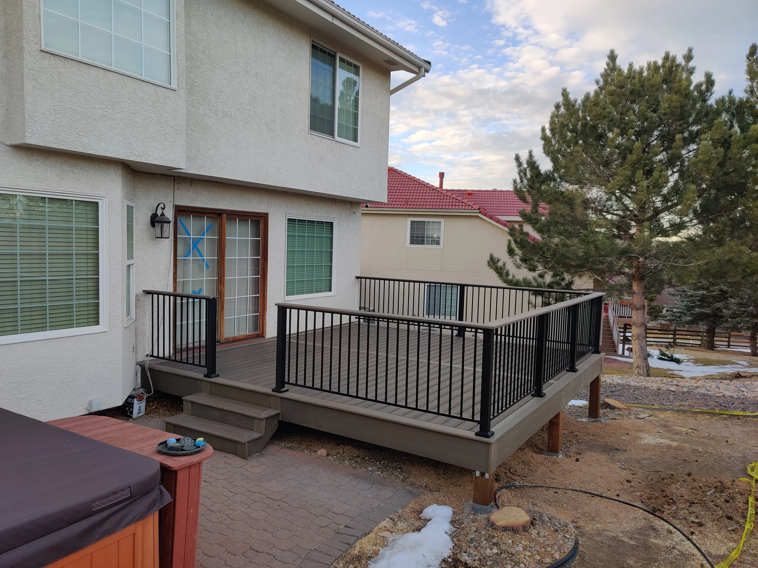 16' x 17' Deck with oversized footers for future cover