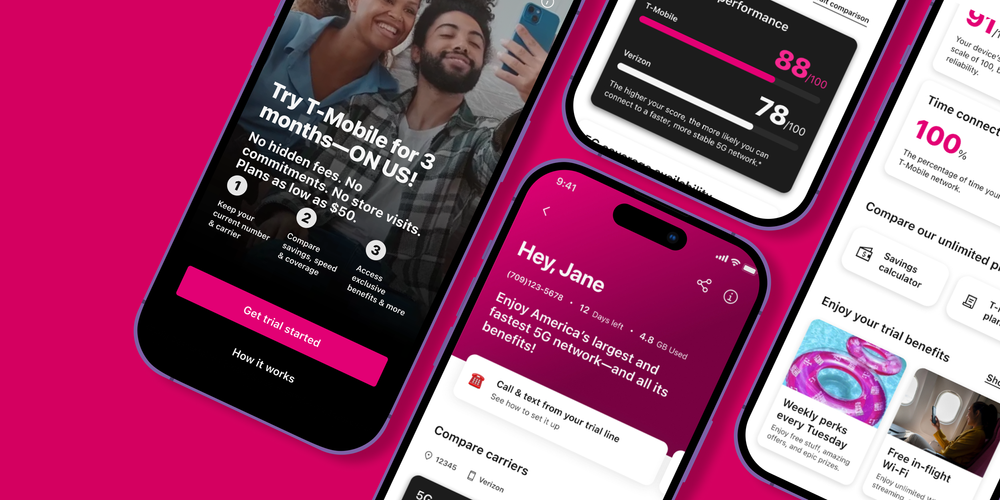 T-Mobile Free Trial Experience Redesign